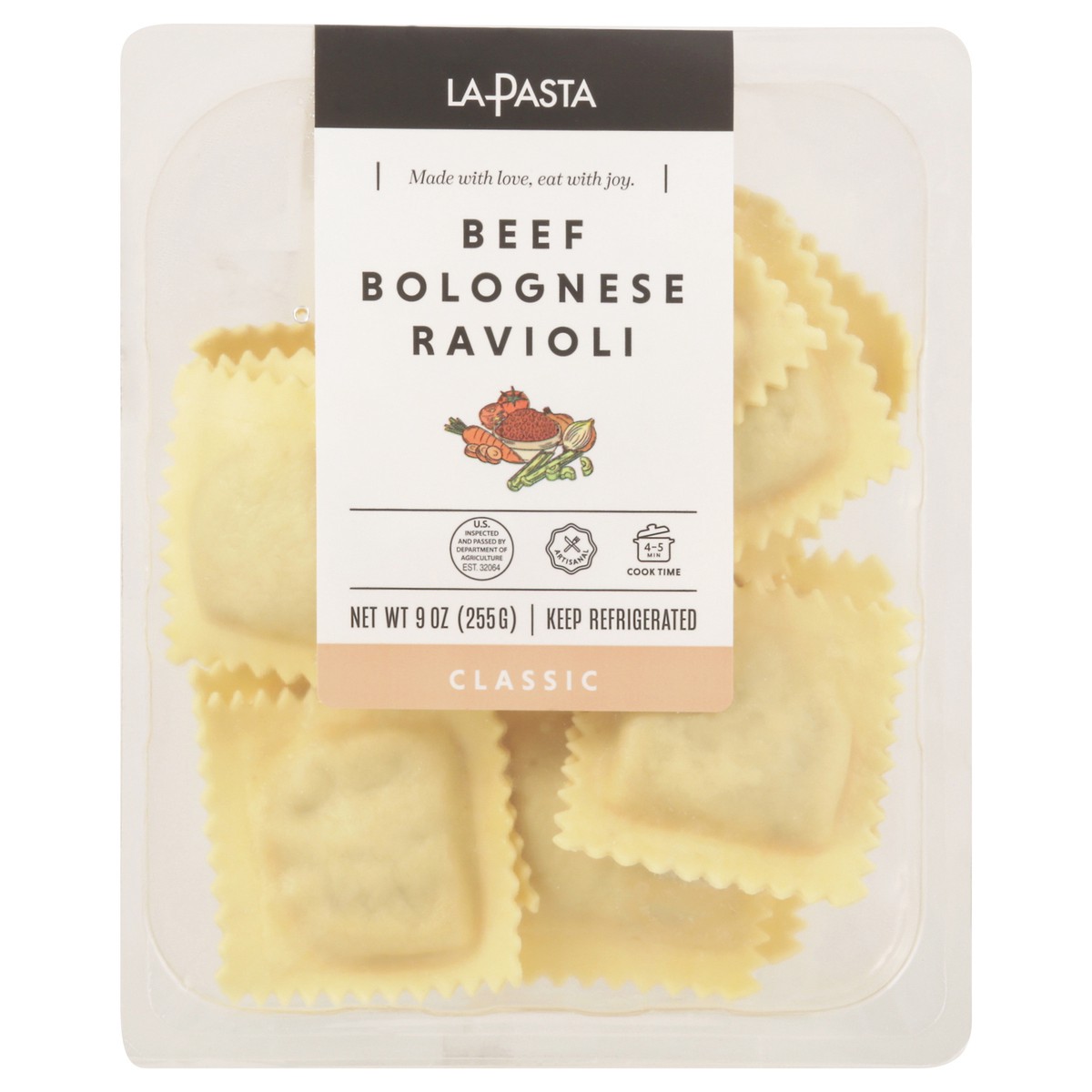 slide 8 of 13, La Pasta Classic Beef Bolognese Ravioli 9 oz, 9 oz