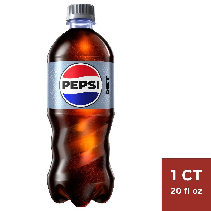 slide 1 of 7, Diet Pepsi Cola Soda- 20 fl oz Bottle, 20 fl oz