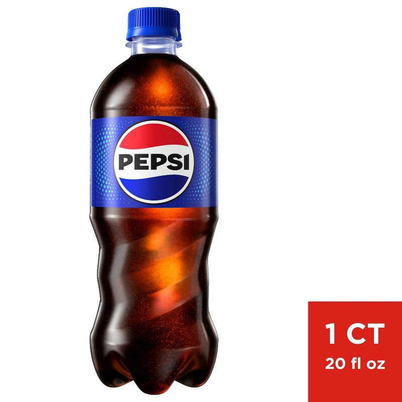 slide 1 of 9, Pepsi Cola Soda - 20 fl oz Bottle, 20 fl oz