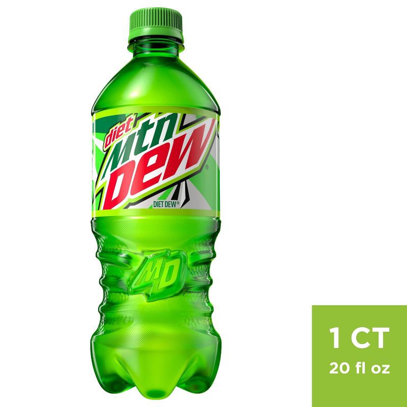 slide 1 of 4, Diet Mtn Dew Diet Mountain Dew Citrus Soda - 20 fl oz Bottle, 20 fl oz