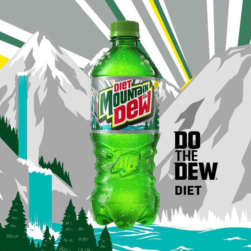 slide 4 of 6, Diet Mtn Dew Diet Mountain Dew Citrus Soda - 20 fl oz Bottle, 20 fl oz