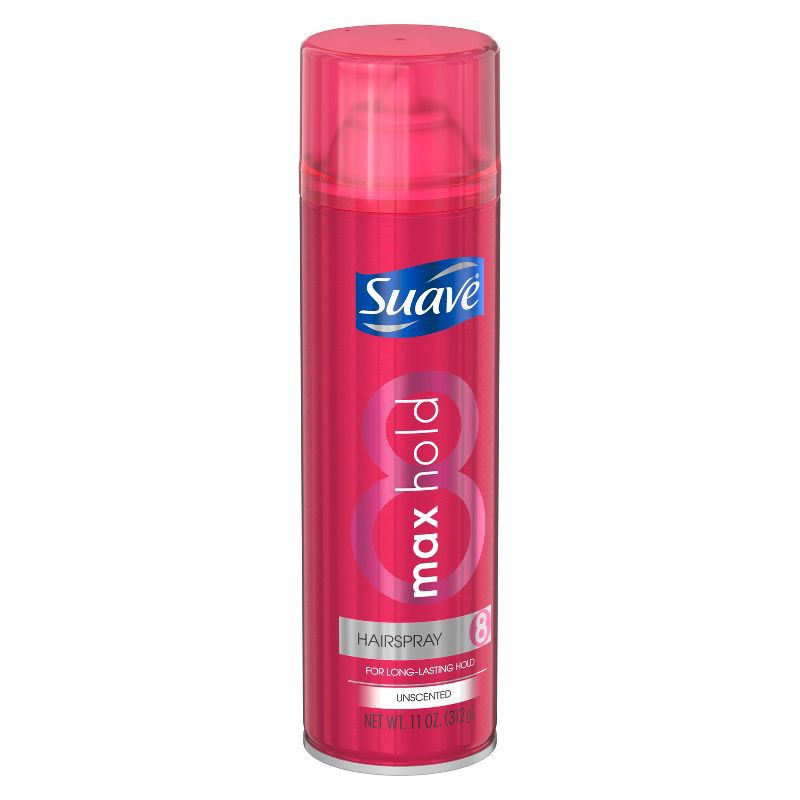 slide 3 of 5, Suave Max Hold Unscented Hairspray - 11oz, 11 oz