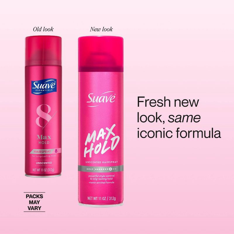 slide 6 of 9, Suave Max Hold Unscented Hairspray - 11oz, 11 oz