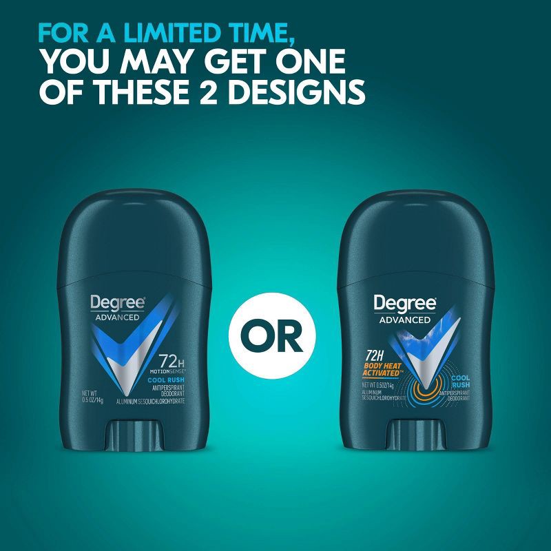 slide 7 of 8, Degree Men Cool Rush 72-Hour Antiperspirant & Deodorant Stick - Travel Size - 0.5oz, 0.5 oz