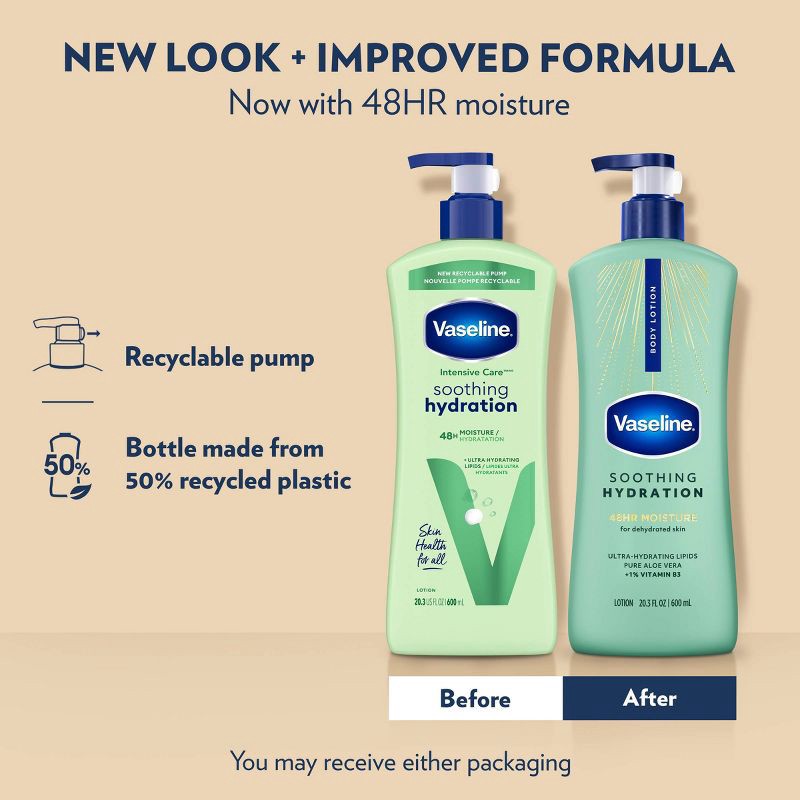 slide 3 of 14, Vaseline Intensive Care Moisturizing Ceramide Body Lotion with Aloe Vera Soothing Hydration, 1 ct