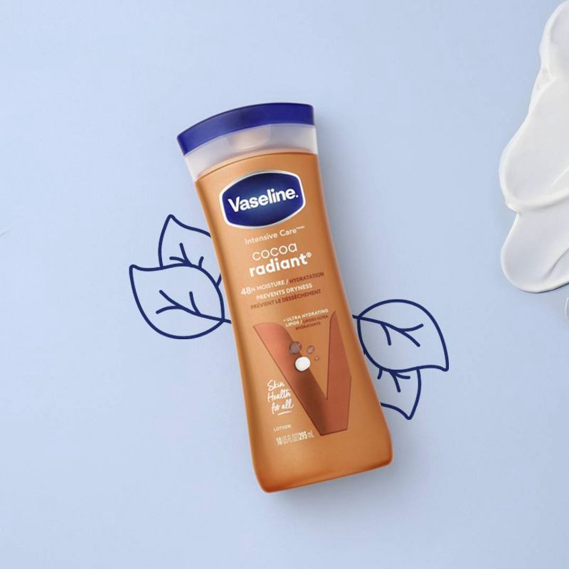 slide 8 of 8, Vaseline Intensive Care Moisturizing Body Lotion with Cocoa Butter Cocoa Radiant - 10 fl oz, 10 fl oz