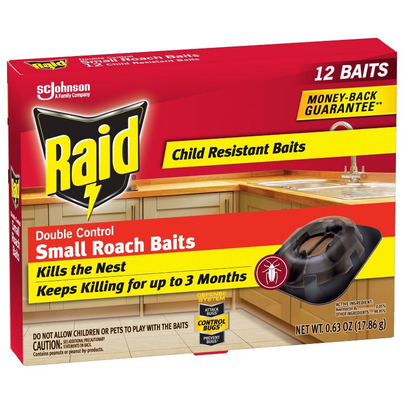 slide 13 of 13, Raid Small Roach Baits and Indoor Roach Killer - 12ct, 12 ct
