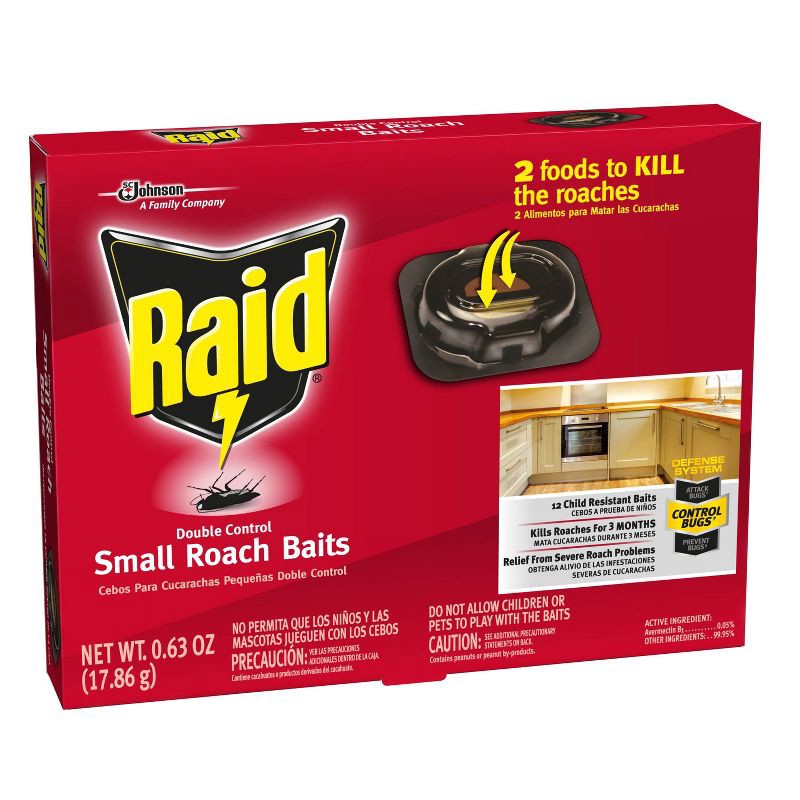 slide 5 of 7, Raid Small Roach Baits Double Control - 12ct, 12 ct
