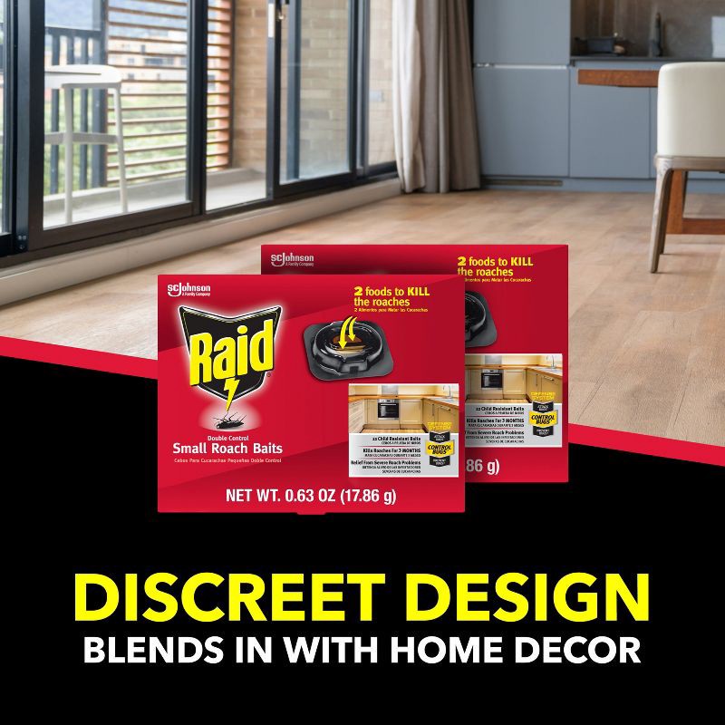 slide 7 of 13, Raid Small Roach Baits and Indoor Roach Killer - 12ct, 12 ct