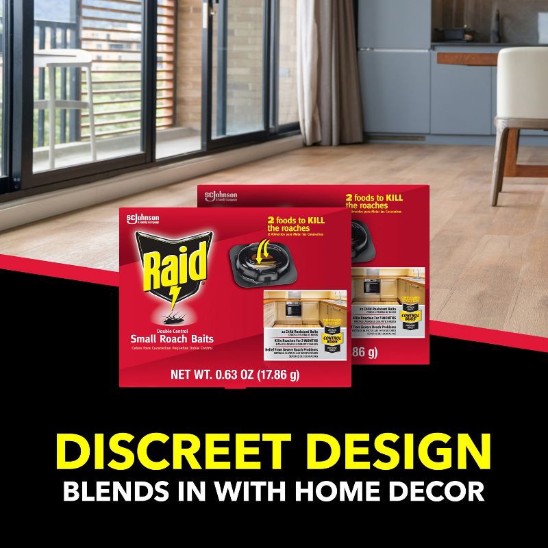 slide 7 of 13, Raid Small Roach Baits and Indoor Roach Killer - 12ct, 12 ct