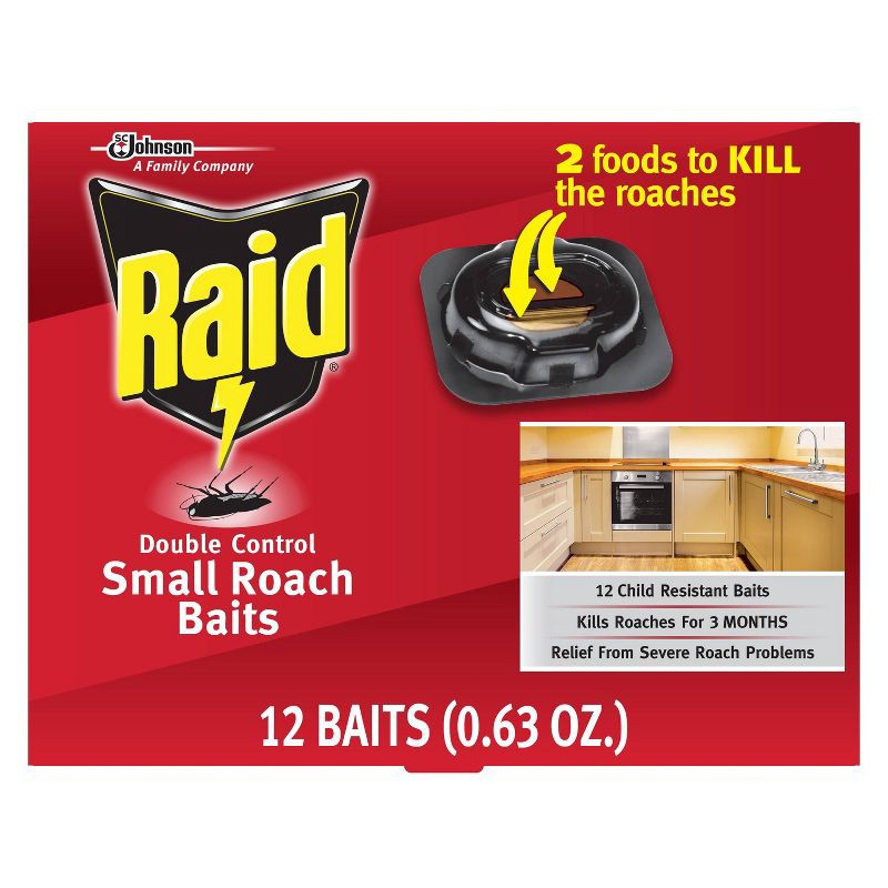 slide 1 of 7, Raid Small Roach Baits Double Control - 12ct, 12 ct