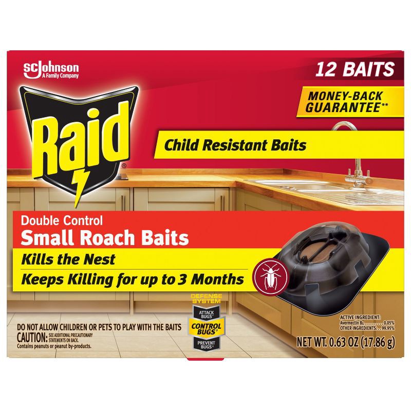 slide 10 of 13, Raid Small Roach Baits and Indoor Roach Killer - 12ct, 12 ct