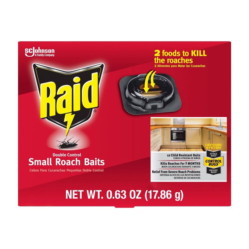 slide 1 of 14, Raid Small Roach Baits and Indoor Roach Killer - 12ct, 12 ct