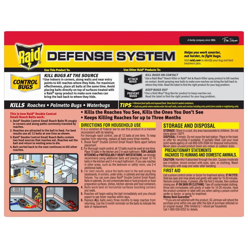 slide 11 of 13, Raid Small Roach Baits and Indoor Roach Killer - 12ct, 12 ct