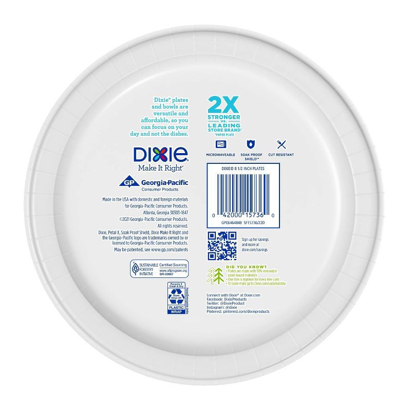 slide 7 of 7, Dixie Everyday 8.5" Paper Plates, 1 ct