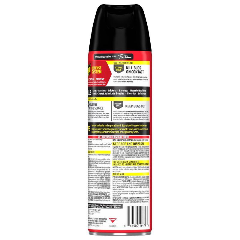 slide 11 of 13, Raid Ant and Roach Killer Indoor Bug Spray - Lemon Scent - 17.5oz, 17.5 oz