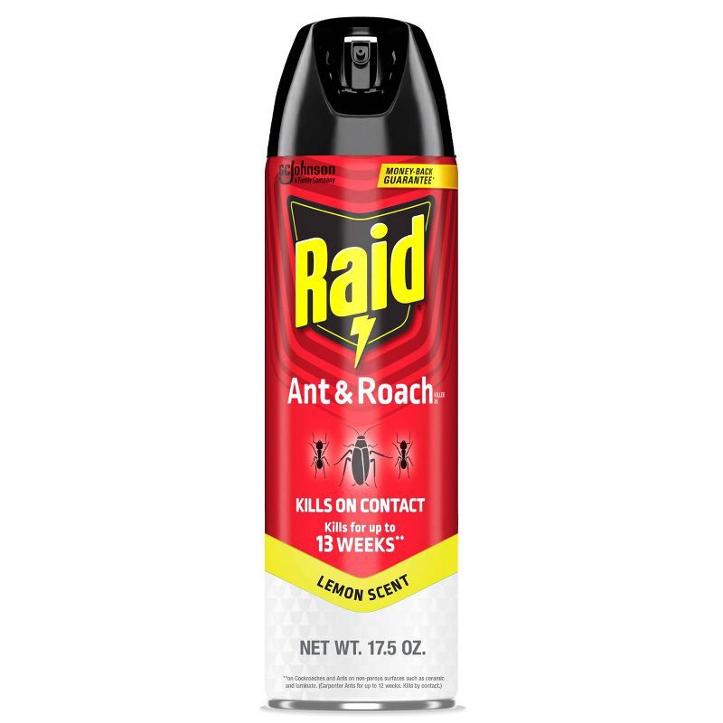 slide 1 of 13, Raid Ant and Roach Killer Indoor Bug Spray - Lemon Scent - 17.5oz, 17.5 oz