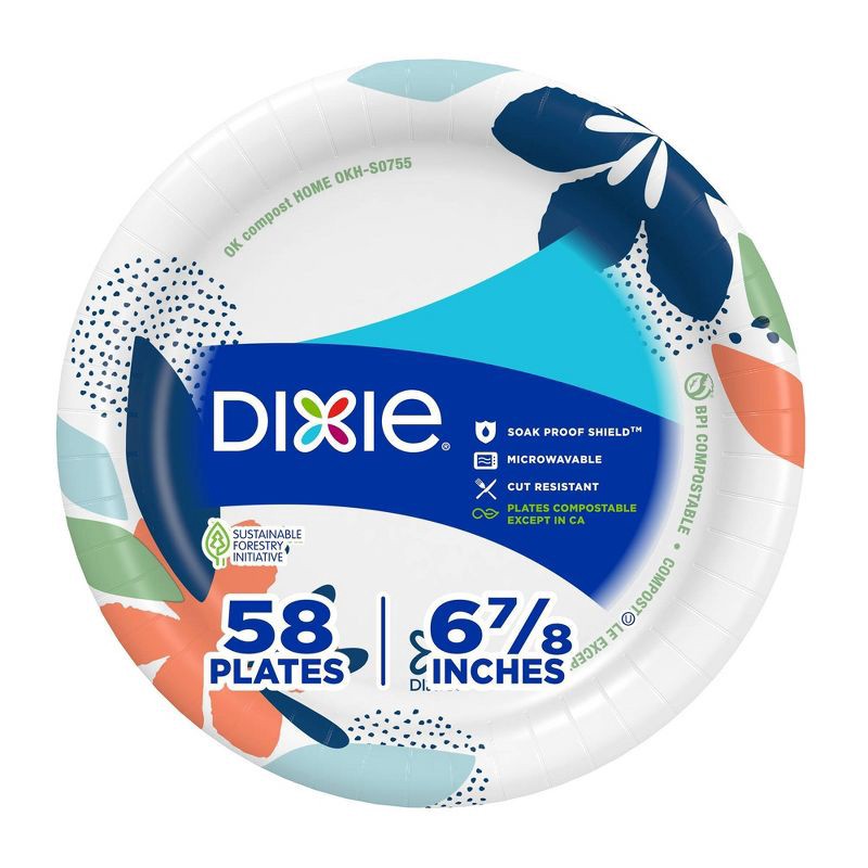 slide 3 of 9, Dixie Everyday 6 7/8" Paper Plates - 58ct, 58 ct