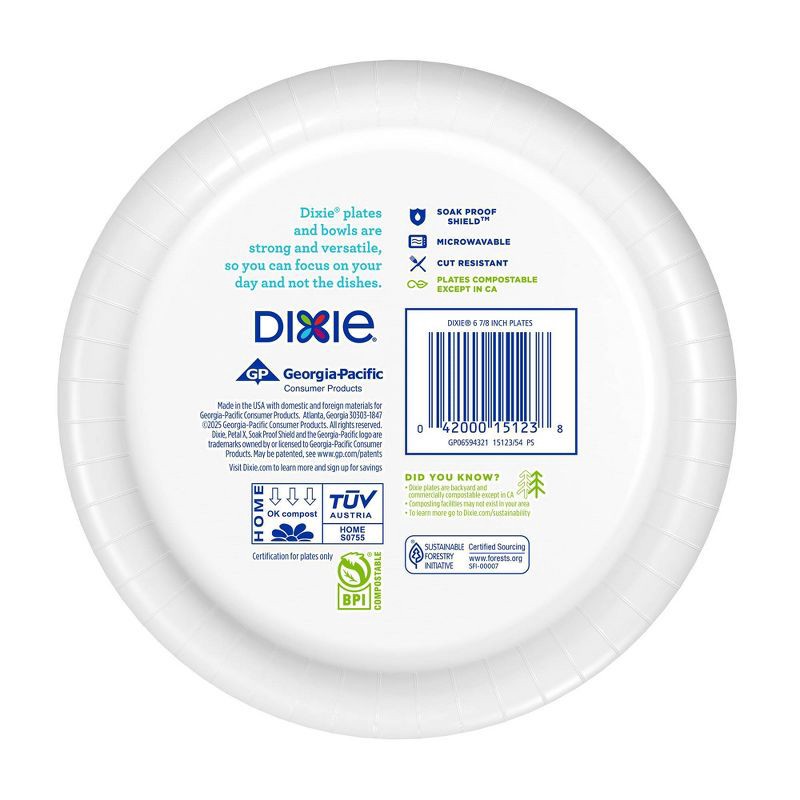 slide 8 of 9, Dixie Everyday 6 7/8" Paper Plates - 50ct, 58 ct