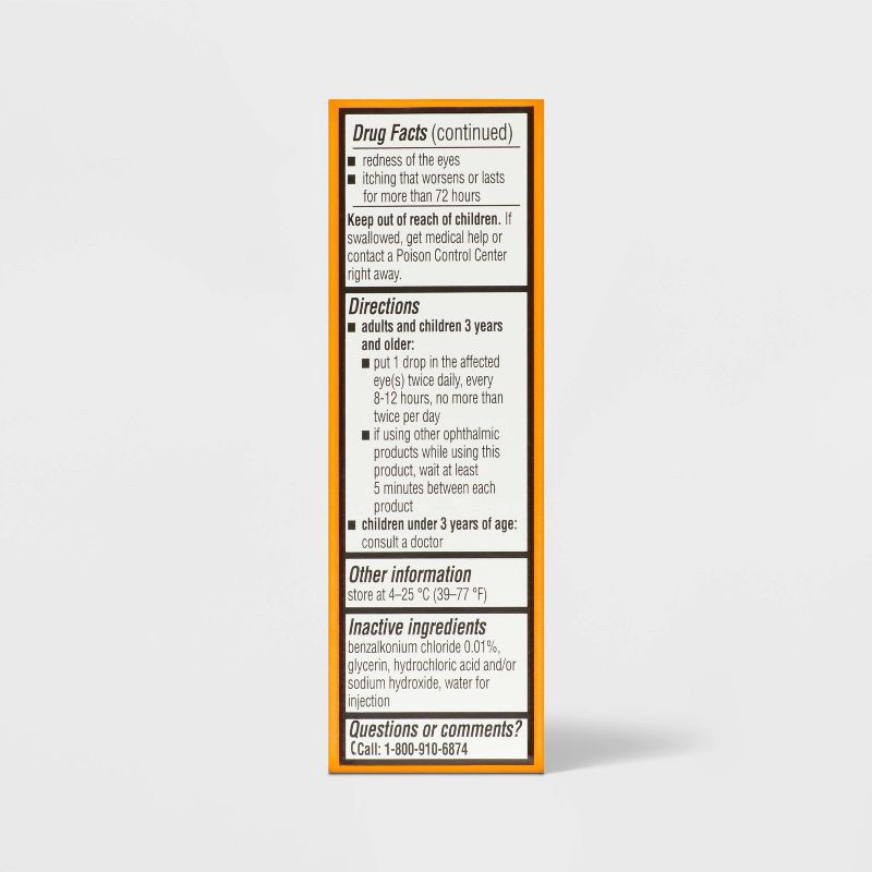 slide 5 of 9, Eye Itch Relief Drops - 0.17 fl oz - up&up™, 0.17 fl oz