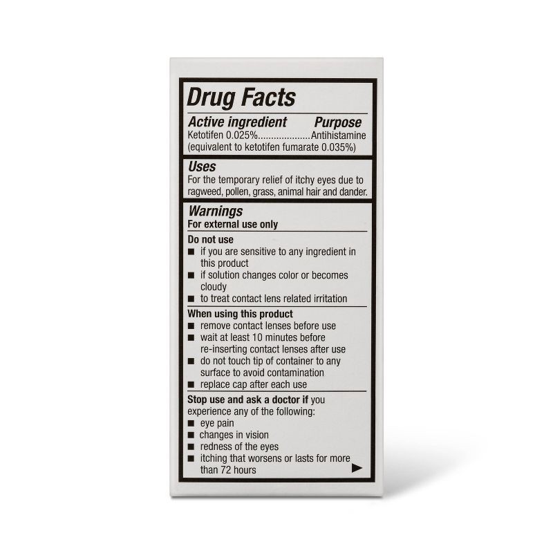 slide 8 of 9, Eye Itch Relief Drops - 0.17 fl oz - up&up™, 0.17 fl oz