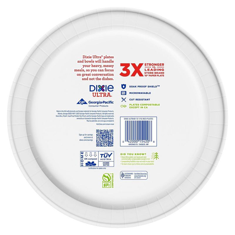 slide 6 of 10, Dixie Ultra 10 1/16" Paper Plates - 44ct, 44 ct