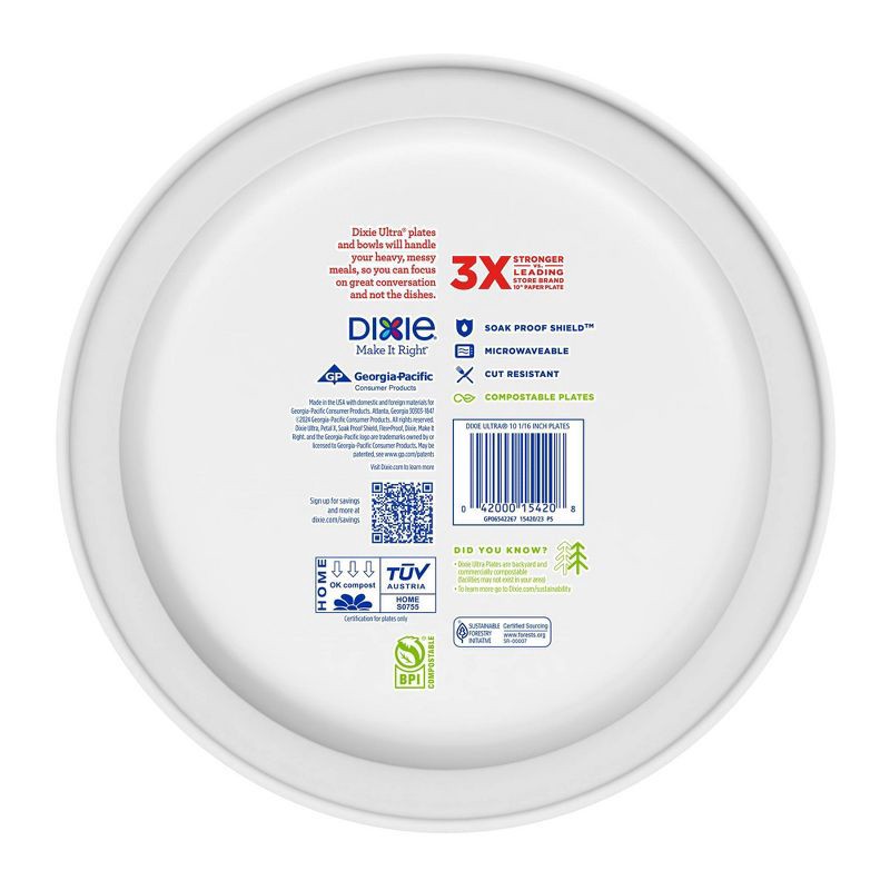 slide 7 of 10, Dixie Ultra 10 1/16" Paper Plates - 44ct, 44 ct