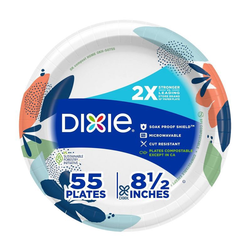 slide 1 of 9, Dixie Everyday 8.5" Paper Plates, 1 ct