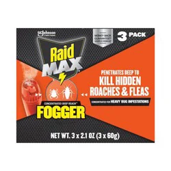 Raid Max Concentrated Indoor Bug Killer Fogger - 2.1oz/3ct