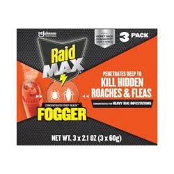 Raid Max Concentrated Indoor Bug Killer Fogger - 2.1oz/3ct
