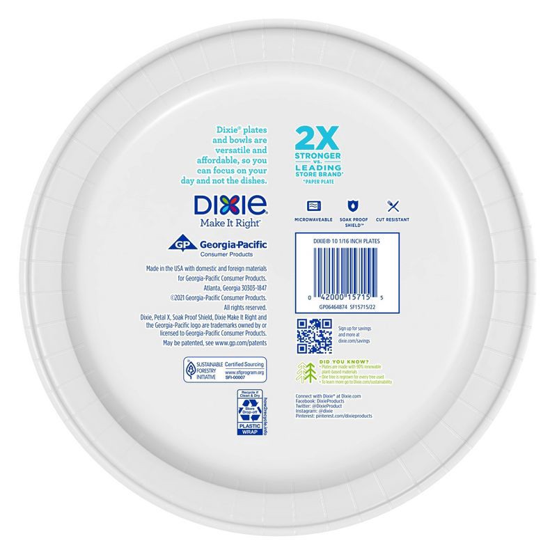 slide 7 of 7, Dixie Everyday 10 1/16" Paper Plates - 54ct, 54 ct