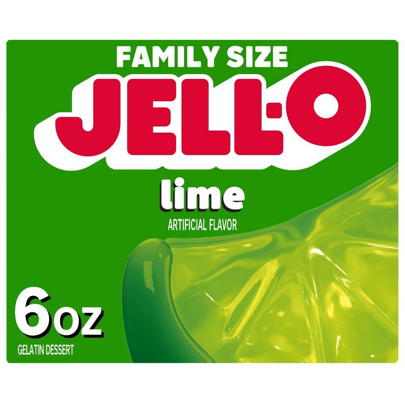 slide 1 of 9, JELL-O Lime Gelatin Dessert Mix - 6oz, 6 oz