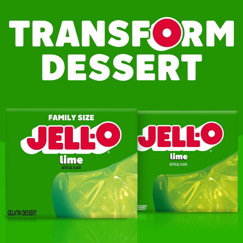 slide 7 of 9, JELL-O Lime Gelatin Dessert Mix - 6oz, 6 oz