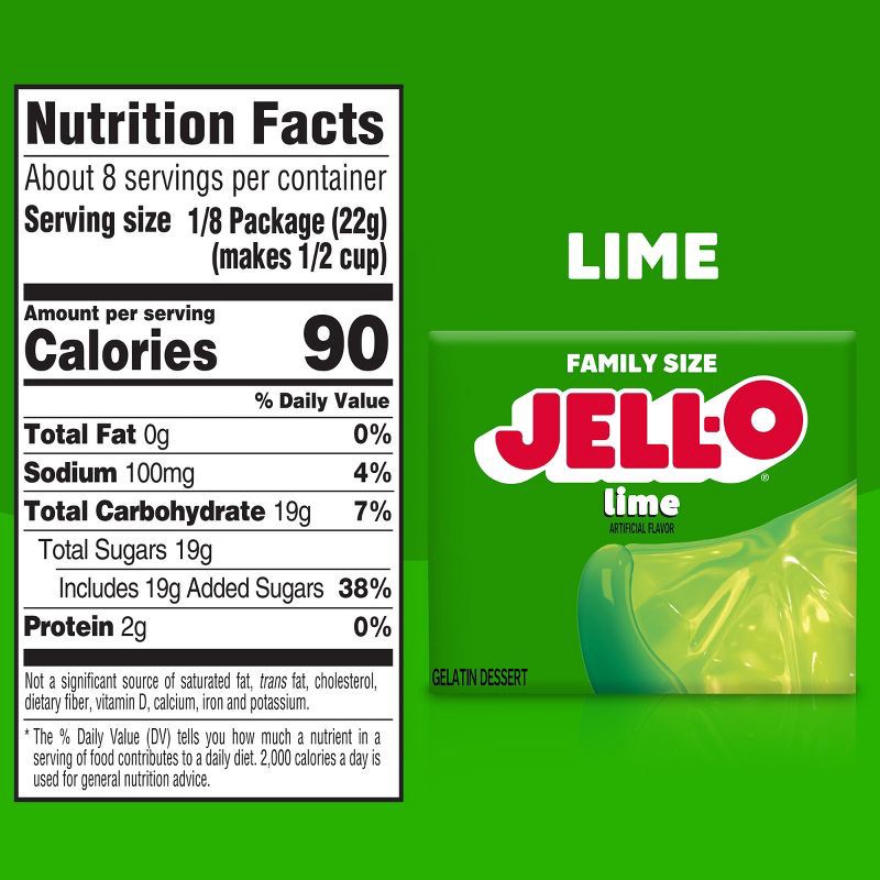 slide 8 of 9, JELL-O Lime Gelatin Dessert Mix - 6oz, 6 oz