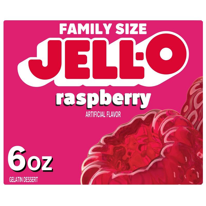 slide 1 of 11, JELL-O Raspberry Gelatin - 6oz, 6 oz