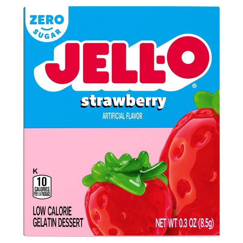 slide 9 of 9, JELL-O Sugar-Free Strawberry Gelatin - 0.3oz, 0.3 oz