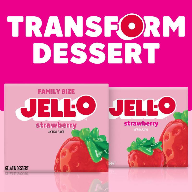 slide 7 of 9, JELL-O Strawberry Gelatin Dessert Mix - 6oz, 6 oz