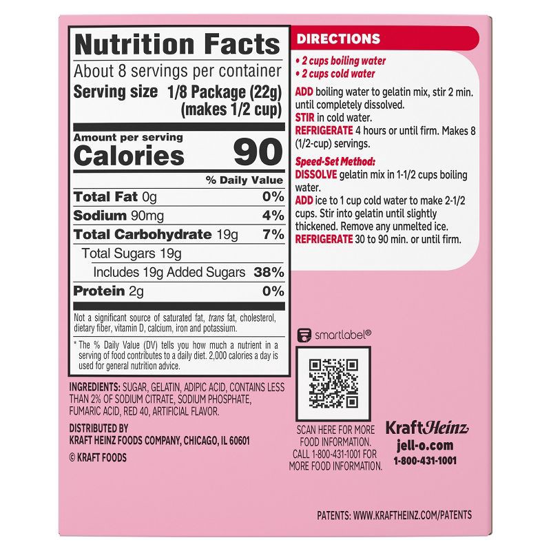 slide 9 of 9, JELL-O Strawberry Gelatin Dessert Mix - 6oz, 6 oz