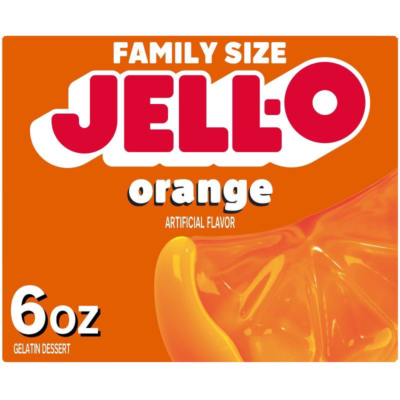 slide 1 of 9, JELL-O Orange Gelatin - 6oz, 6 oz