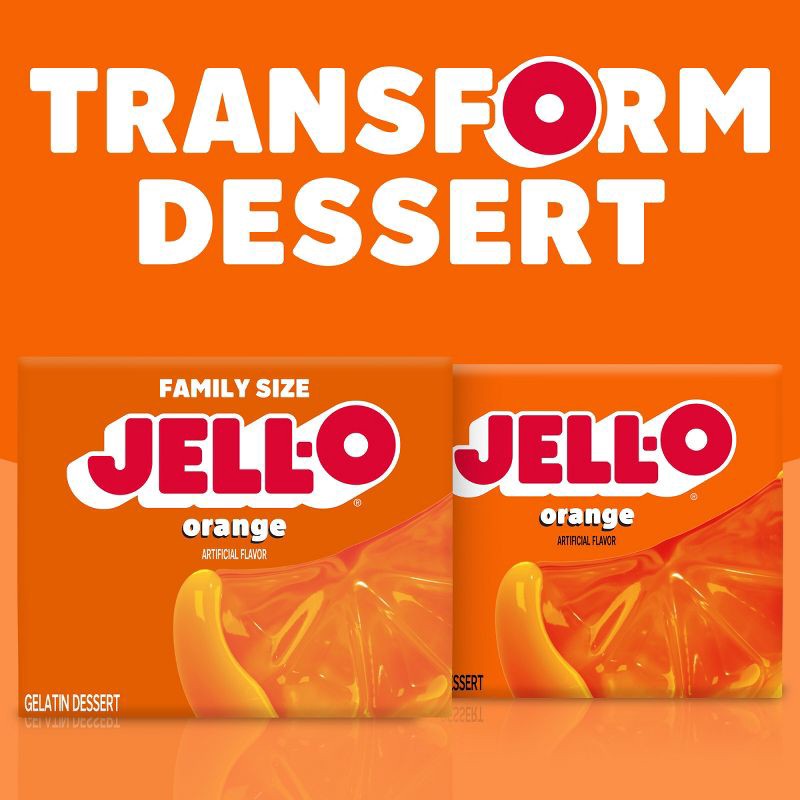 slide 8 of 9, JELL-O Orange Flavored Gelatin Dessert Mix - 6oz, 6 oz