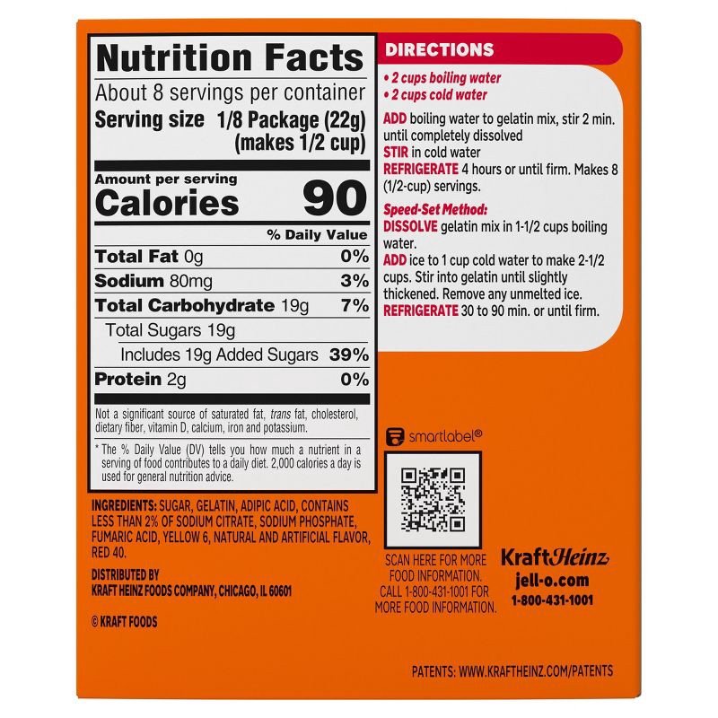 slide 9 of 9, JELL-O Orange Flavored Gelatin Dessert Mix - 6oz, 6 oz