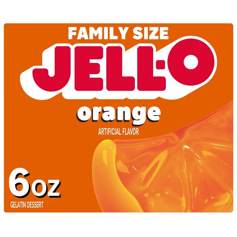 slide 1 of 9, JELL-O Orange Flavored Gelatin Dessert Mix - 6oz, 6 oz
