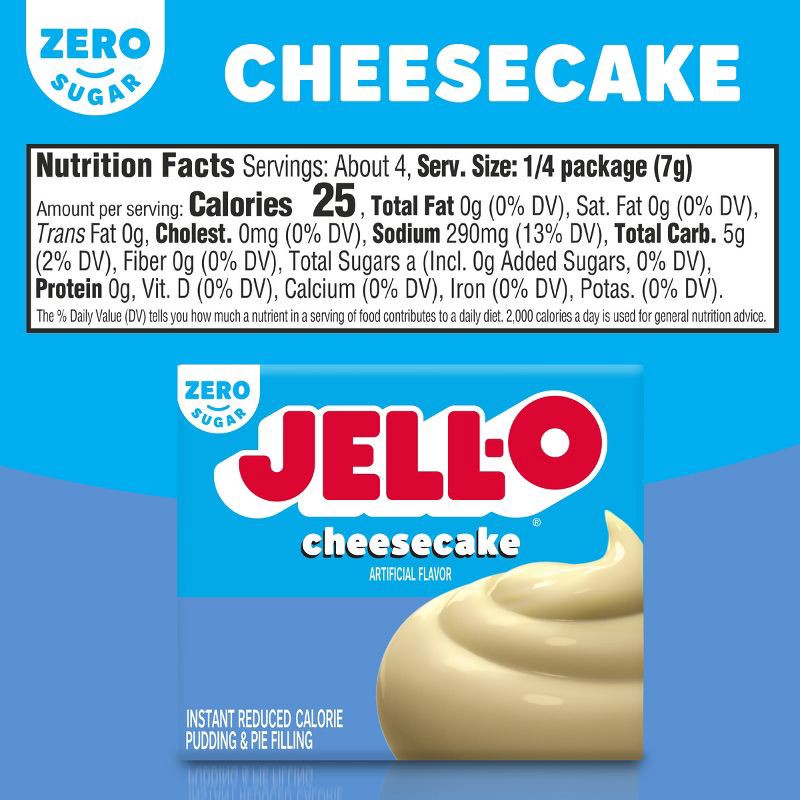 slide 7 of 9, Jell-O Instant Sugar Free Cheesecake Pudding - 1oz, 1 oz