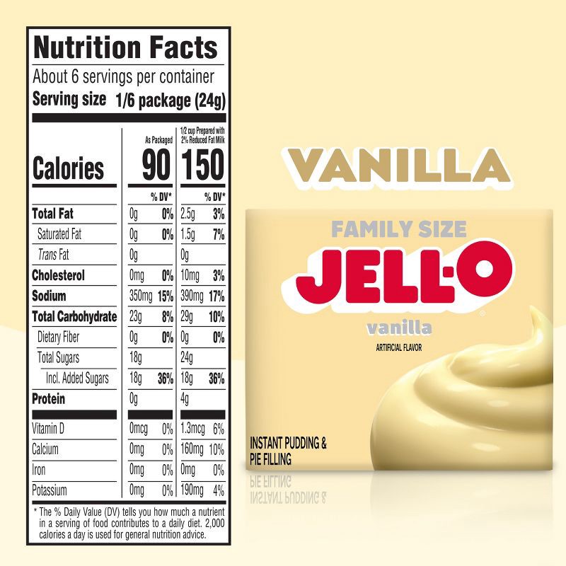 slide 6 of 10, JELL-O Instant Vanilla Pudding & Pie Filling - 5.1oz, 5.1 oz