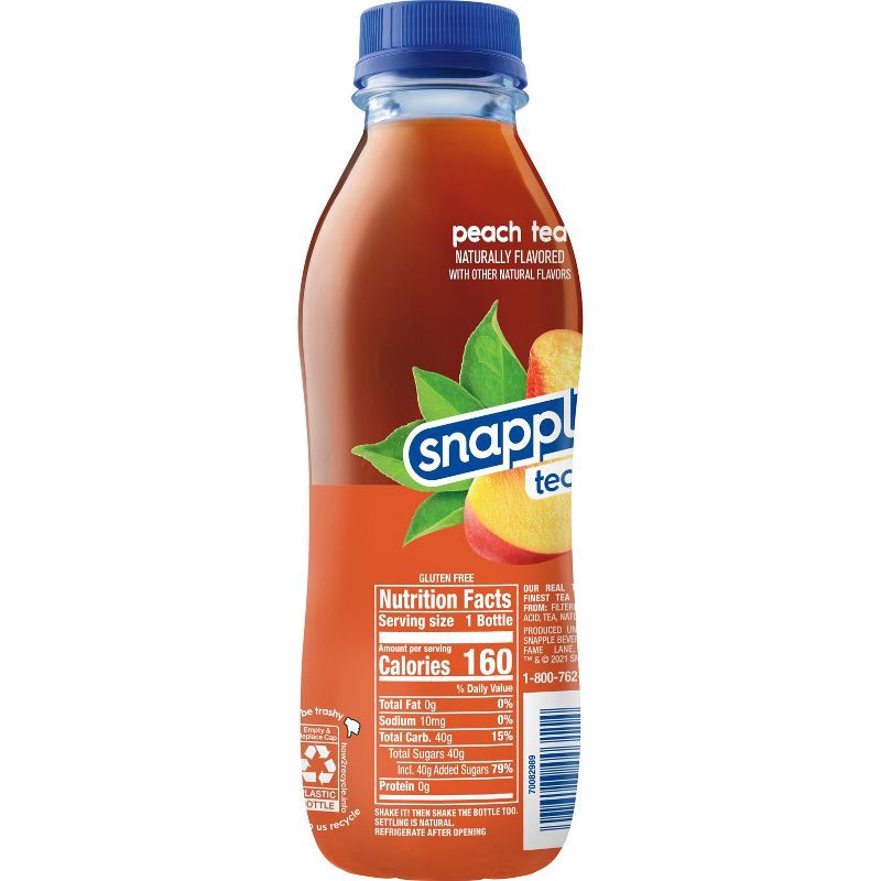 slide 5 of 7, Snapple Peach Tea - 16 fl oz Bottle, 16 fl oz