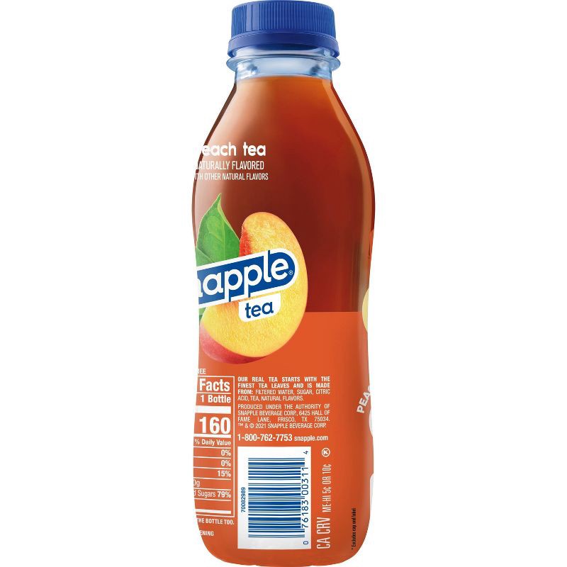slide 6 of 8, Snapple Peach Tea - 16 fl oz Bottle, 16 fl oz