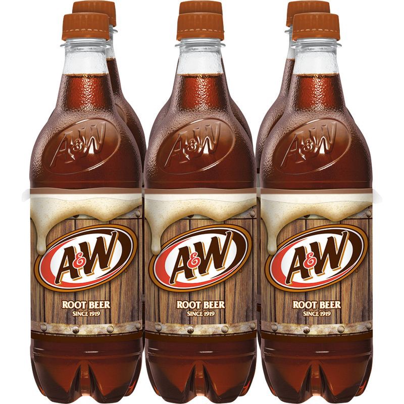 slide 3 of 10, A&W Root Beer Soda Bottles - 6pk/16.9 fl oz, 6 ct; 16.9 fl oz