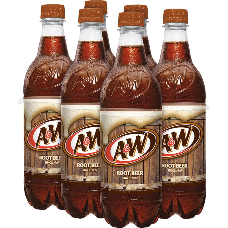 slide 8 of 10, A&W Root Beer Soda Bottles - 6pk/16.9 fl oz, 6 ct; 16.9 fl oz