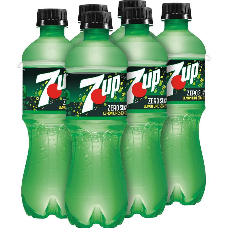 slide 9 of 12, 7UP Zero Sugar Lemon Lime Bottles - 6pk/16.9 fl oz, 6 ct; 1/2 liter