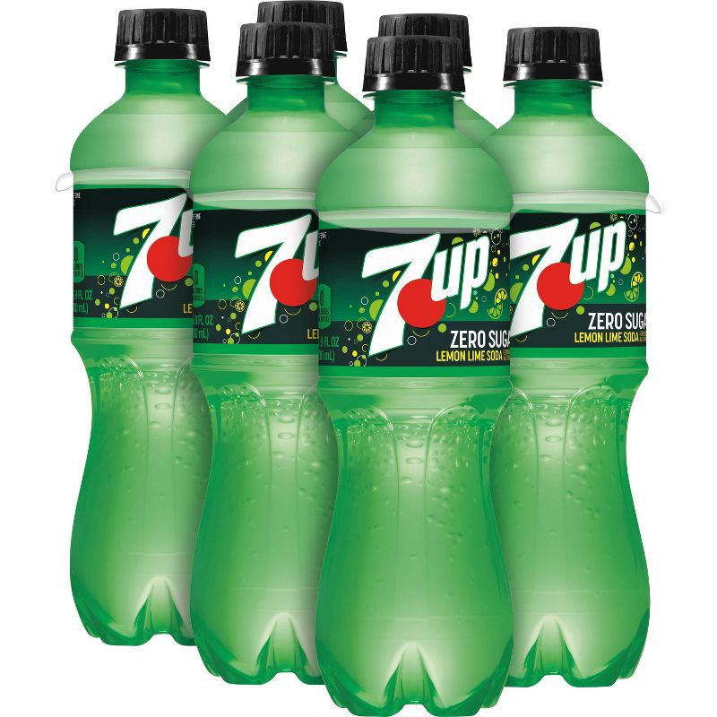 slide 10 of 12, 7UP Zero Sugar Lemon Lime Bottles - 6pk/16.9 fl oz, 6 ct; 1/2 liter